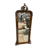 TALL FRENCH INSPIRED GOLD PAINTED HANGING MIRROR
