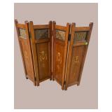 19TH CENTURY TABLE TOP FOLDING DECORATOR SCREEN