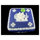 WEDGWOOD BLUE JASPERWARE SQUARE TRINKET BOX