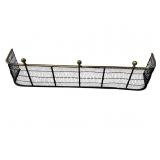 BRASS AND IRON SCREENED FIREPLACE FENDER