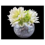 MODERN DESIGN MERCURY CRACKLE ROUND VASE WITH