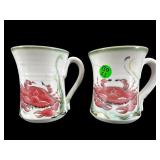 LOT OF 2 CLOUDS OF 1999 FOLSOM PORCELAIN CRAB