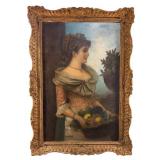 SIGNED FRANZ BRENTANO ANTIQUE OIL ON CANVAS