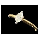 14K .25 CT. MARQUIS DIAMOND ENGAGEMENT RING