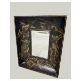 BIRD PAINTED BEVELED MIRROR