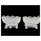 PR OF 2 AVON FOSTORIA FOOTED SALT CELLARS WITH