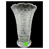 AMERICAN BRILLIANT CUT CRYSTAL FOOTED VASE