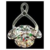 HAND BLOWN MURANO BUBBLE AND SPLATTER MULTI COLOR