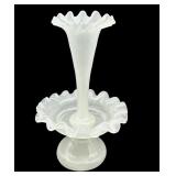 VICTORIAN OPALINE GLASS MINIATURE EPERGNE