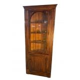OAK ANTIQUE CORNER CABINET