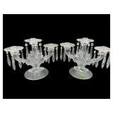 PR OF CRYSTAL PRISM CANDLEHOLDERS