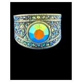 DESIGNER HEIDI DAUS SWAROVSKI CRYSTAL RING;