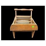 PRIMITIVE WOODEN FOOTED SIFTER