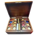 POKER SET IN MAHOGANY BOX