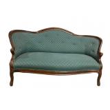 WALNUT VICTORIAN LOVE SEAT