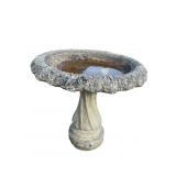 ORNATE CONCRETE BIRD BATH