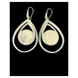 DESIGNER BELLEZZA 18k GOLD OVER BRONZE DANGLE