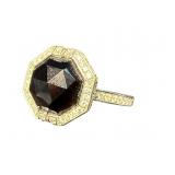 18K IVANKA TRUMP DESIGNED BLACK ONYX & DIAMOND