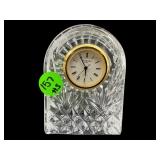 SMALL WATERFORD CRYSTAL QUARTZ DESK CLOCK