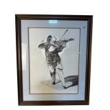 THE VIOLINIST PRINT BY CLAUDE WEISBUCH