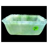 VINTAGE GREEN SWIRL AKRO AGATE SMALL PLANTER