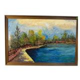MORRIS KATZ LINDYS LAKE PAINTING