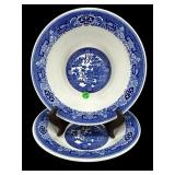 PR OF BLUE WILLOW SERVING BOWLS