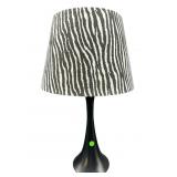 DECORATOR LAMP WITH ZEBRA SHADE