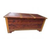 CEDAR COPPER STRAPPED BLANKET BOX