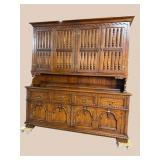 LINK TAYLOR OAK CARVED HUTCH