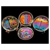 SET OF 4 LAUREL BURCH FRANKLIN MINT DECORATIVE