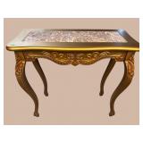 GOLD DECORATED CARVED CONSOLE TABLE