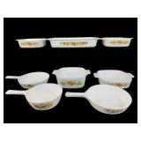 8 PIECE CORNING WARE SPICE OF LIFE BAKING DISHES