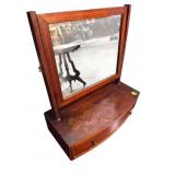 19TH CENT. MAHOGANY SHAVING MIRROR