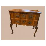 WALNUT CHIPPENDALE 2 DRAWER STAND