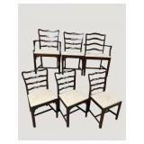 6 SOLID MAHOGANY CHIPPENDALE CHAIRS