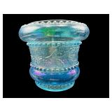 JOE ST CLAIR IRIDESCENT BLUE GLASS TOOTHPICK