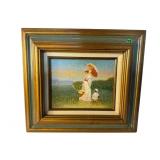 MID CENTURY MOTHER AND CHILD PAINTING