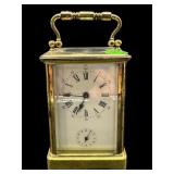 ANTIQUE BRASS FRENCH CARRIAGE CLOCK