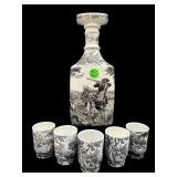 6 PC VILLEROY AND BOCH ARTEMIS PORCELAIN DECANTER