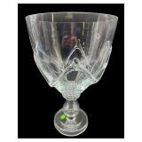 HUGE BOHEMIAN CZECH CRYSTAL PEDESTAL URN