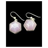 DESIGNER JAY KING STERLING AMETHYST EARRINGS;