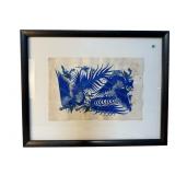 MEXICAN ABATE PAPYRUS PAINTING