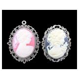 2 PAIR OF COSTUME CAMEOS