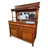 OAK BUFFET WITH MIRROR