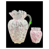 2 PCS OF HOBBS BROCKUNIER FROSTED CRANBERRY