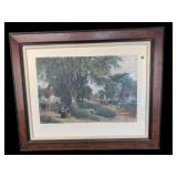THE VILLAGE ELMS LITHOGRAPH BY JAY DUTHIE IN FRAME