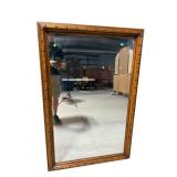 LARGE OAK CARVED MIRROR