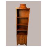 FLAME MAHOGANY INLAID OPEN BOOKSHELF
