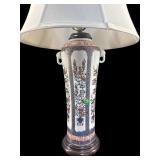 LARGE ORIENTAL PORCELAIN TABLE LAMP
